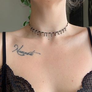 💎💍 Vintage 90s Beaded Choker Necklace Wired